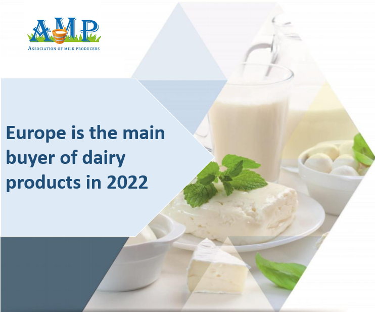 Europe is the main buyer of dairy products in 2022