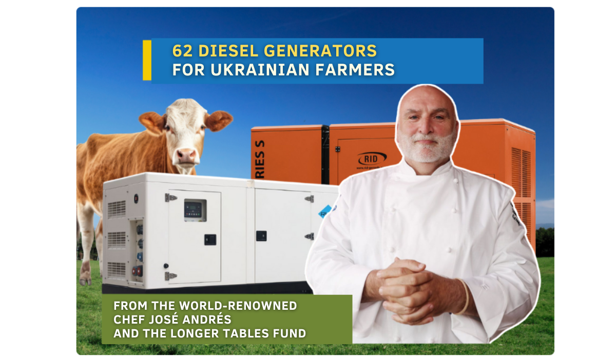 Farms Participating in AMP to Receive Diesel Generators from José Andrés and the Longer Tables Fund